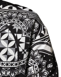 Dolce & Gabbana Black White BandanaPrint Men Bomber Men's Jacket