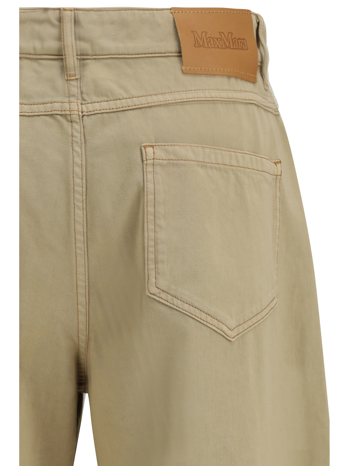 MAX MARA STUDIO Max Mara Studio Women Baggy Pants In Pure Cotton Satin