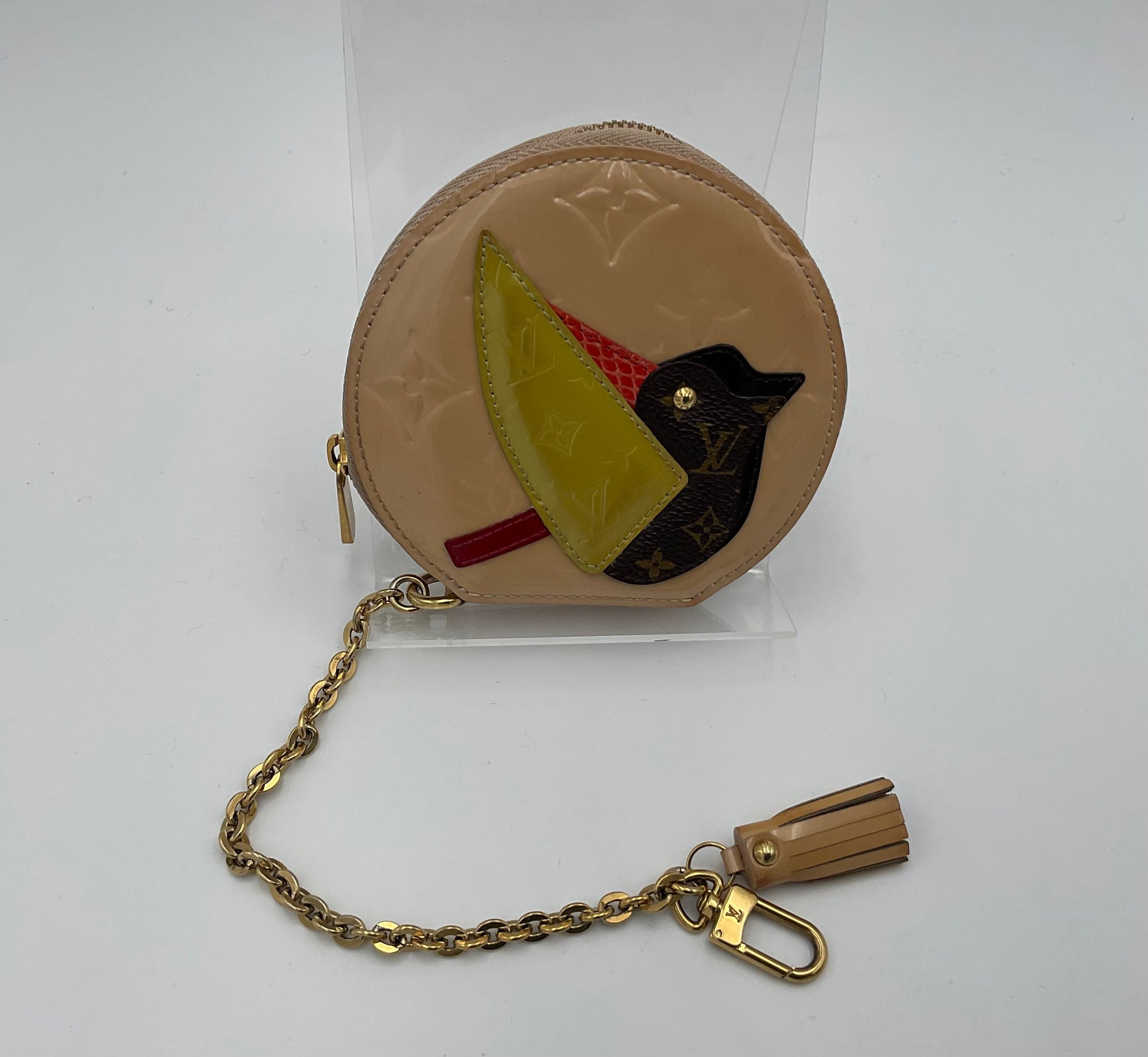 Louis Vuitton LOUIS VUITTON Micro Boite Chapeau Patent Patchwork LV Bird Coin Women's Purse (Authentic Pre-Loved)