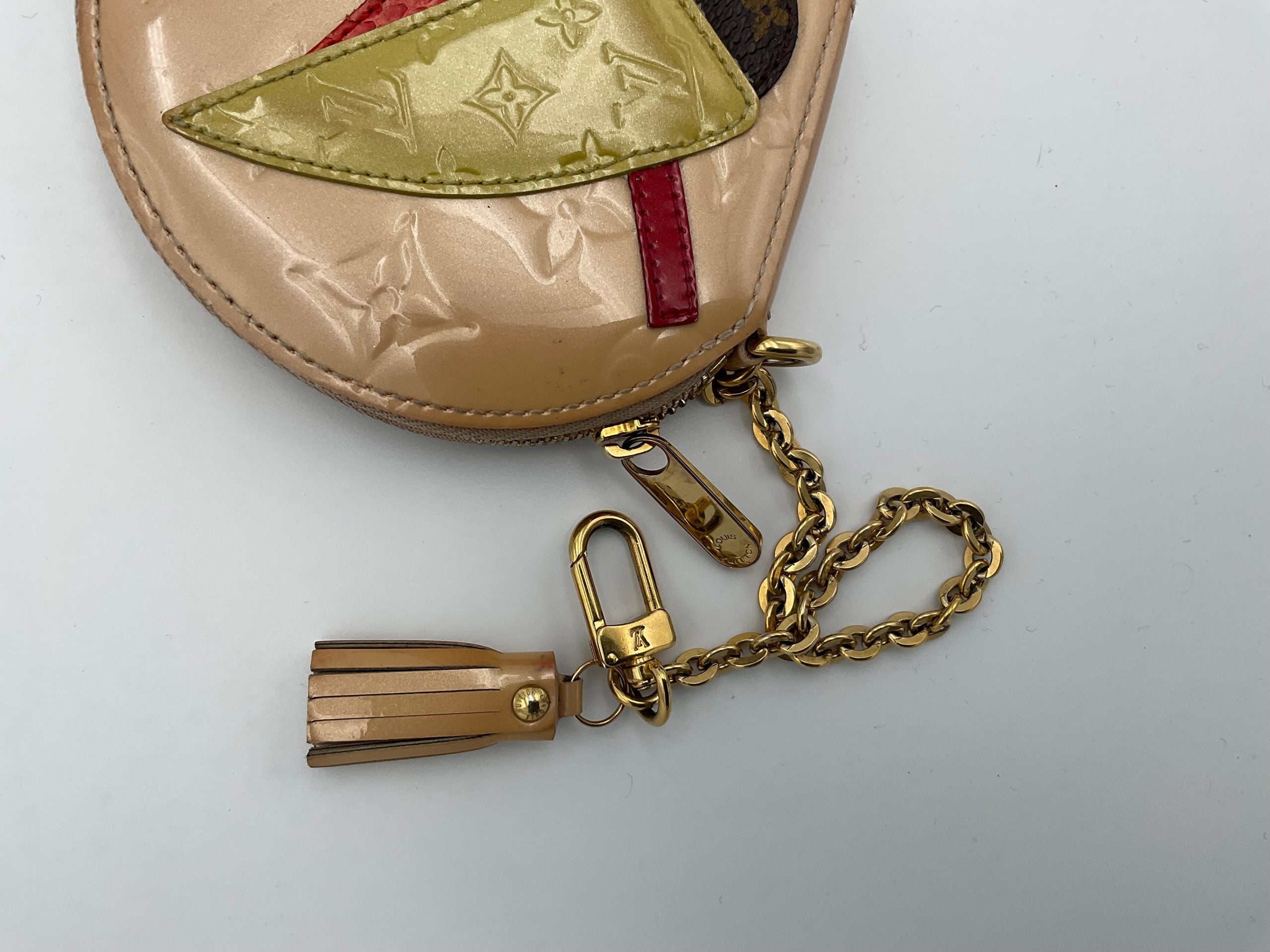 Louis Vuitton LOUIS VUITTON Micro Boite Chapeau Patent Patchwork LV Bird Coin Women's Purse (Authentic Pre-Loved)