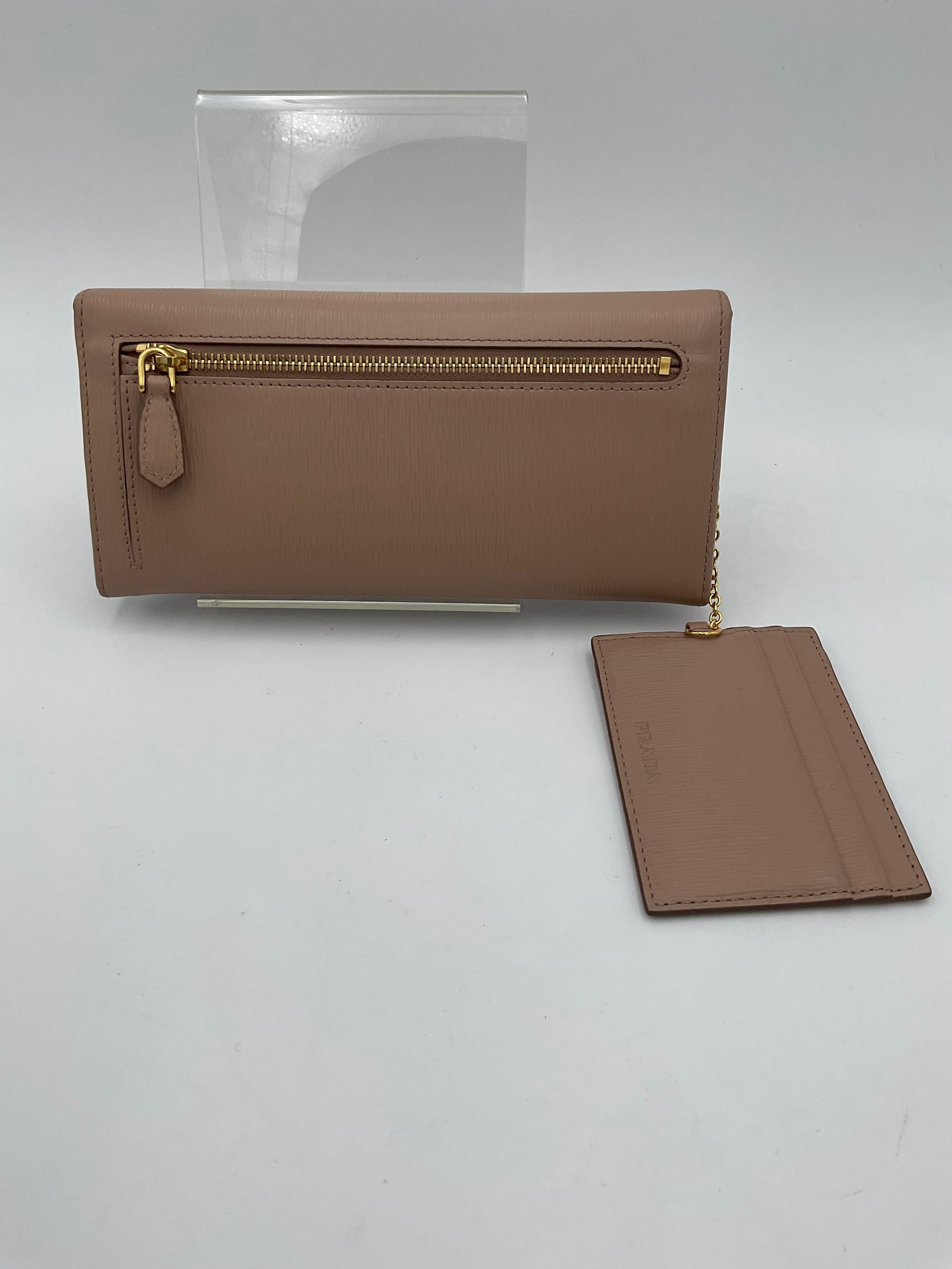 Prada PRADA Powder Saffiano with Card Holder Wallet (Authentic Pre-Loved)