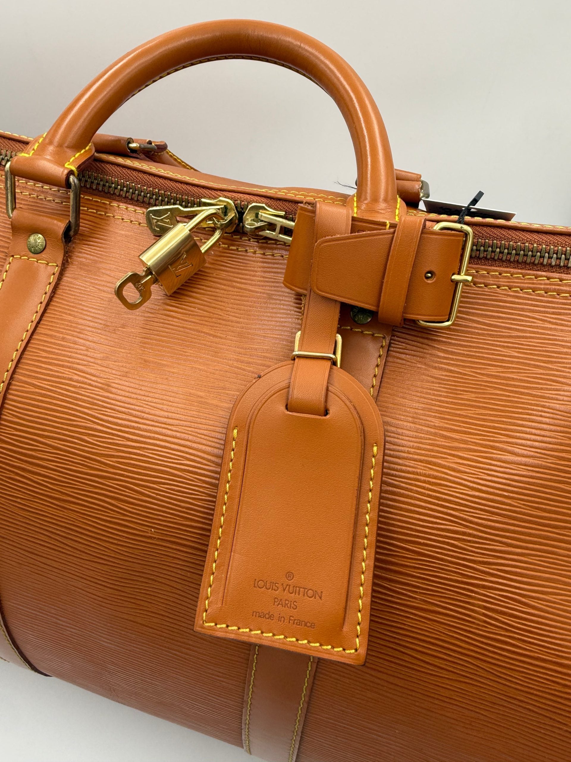 Louis Vuitton LOUIS VUITTON KEEPALL 50 in Brown EPI Leather Handbag (Authentic Pre-Loved)