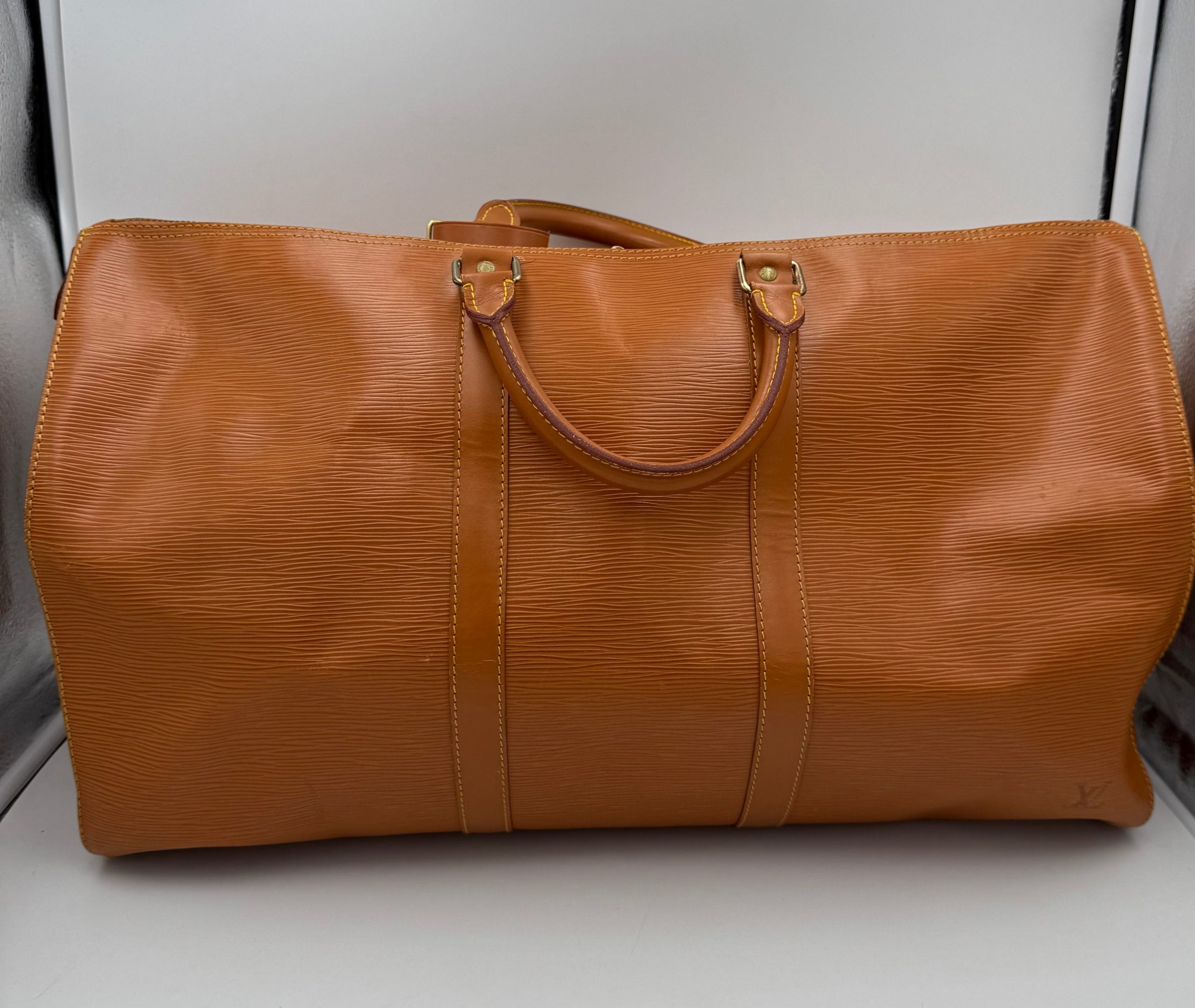 Louis Vuitton LOUIS VUITTON KEEPALL 50 in Brown EPI Leather Handbag (Authentic Pre-Loved)