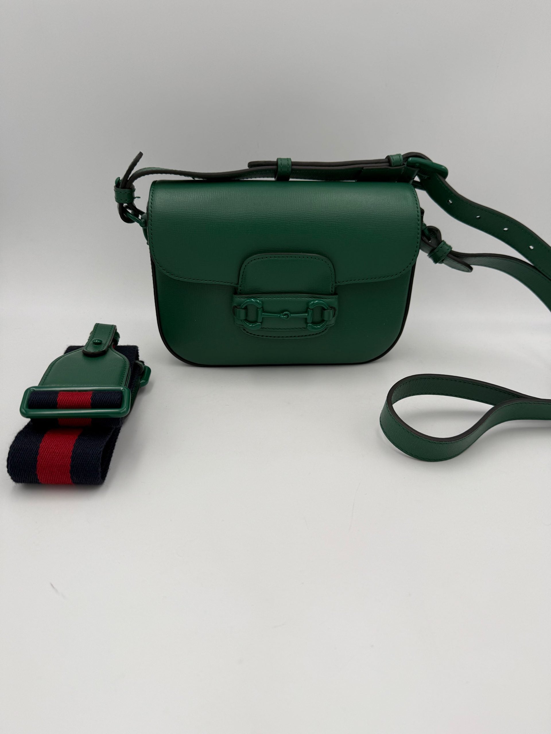 Gucci GUCCI HORSEBIT 1955 Emerald Women's Handbag (Authentic Pre-Loved)
