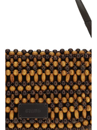 STAUD Staud Women Timmy Shoulder Bag Multi Wood Beads