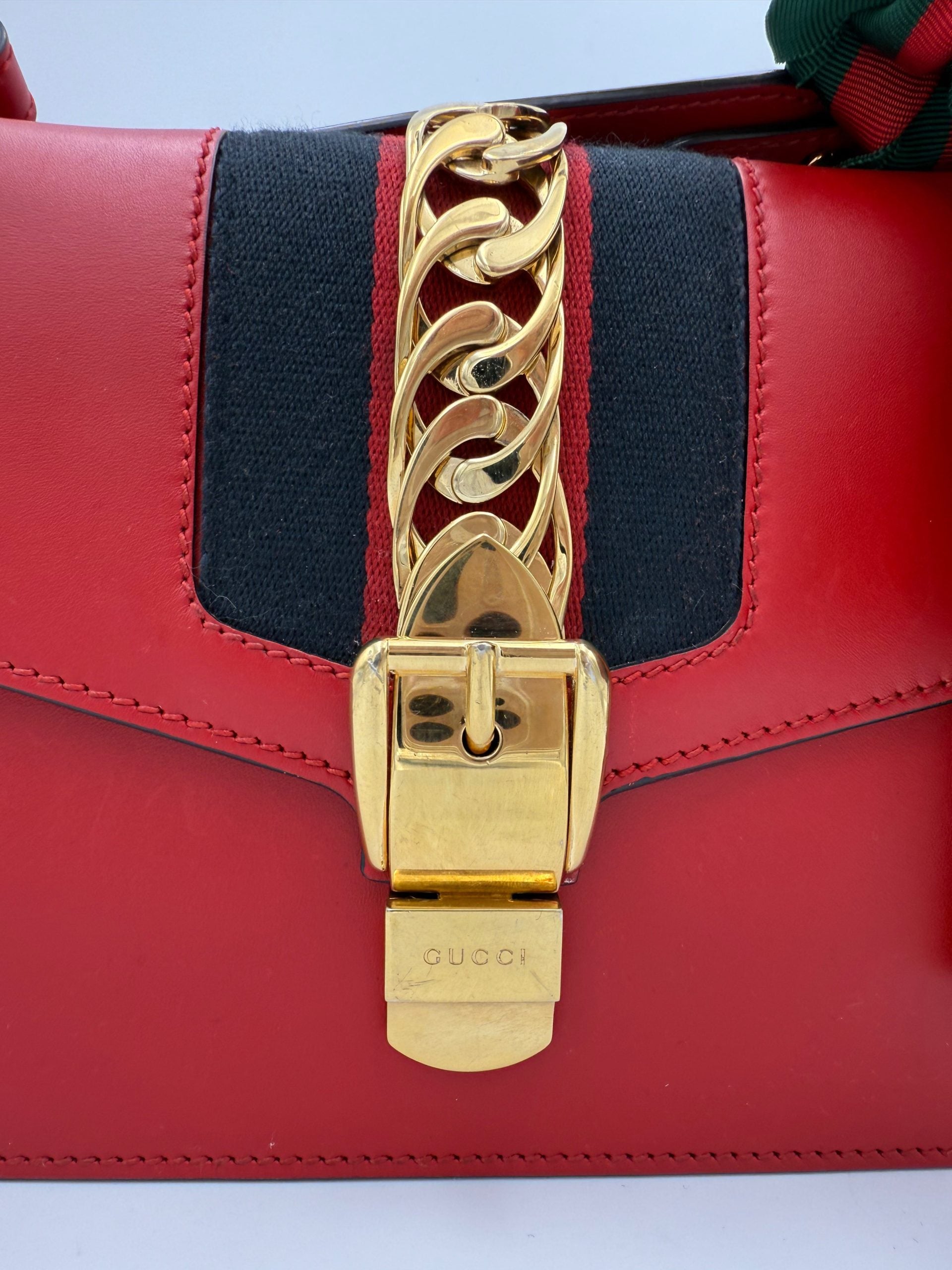 Gucci GUCCI SYLVIE Red Women's Handbag (Authentic Pre-Loved)
