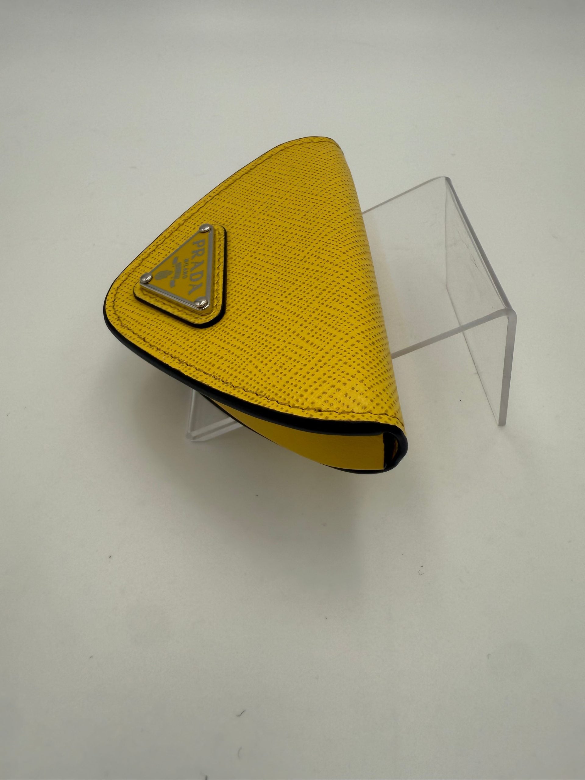 Prada PRADA Saffiano Yellow Coin Purse (Authentic Pre-Loved)