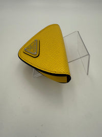 Prada PRADA Saffiano Yellow Coin Purse (Authentic Pre-Loved)