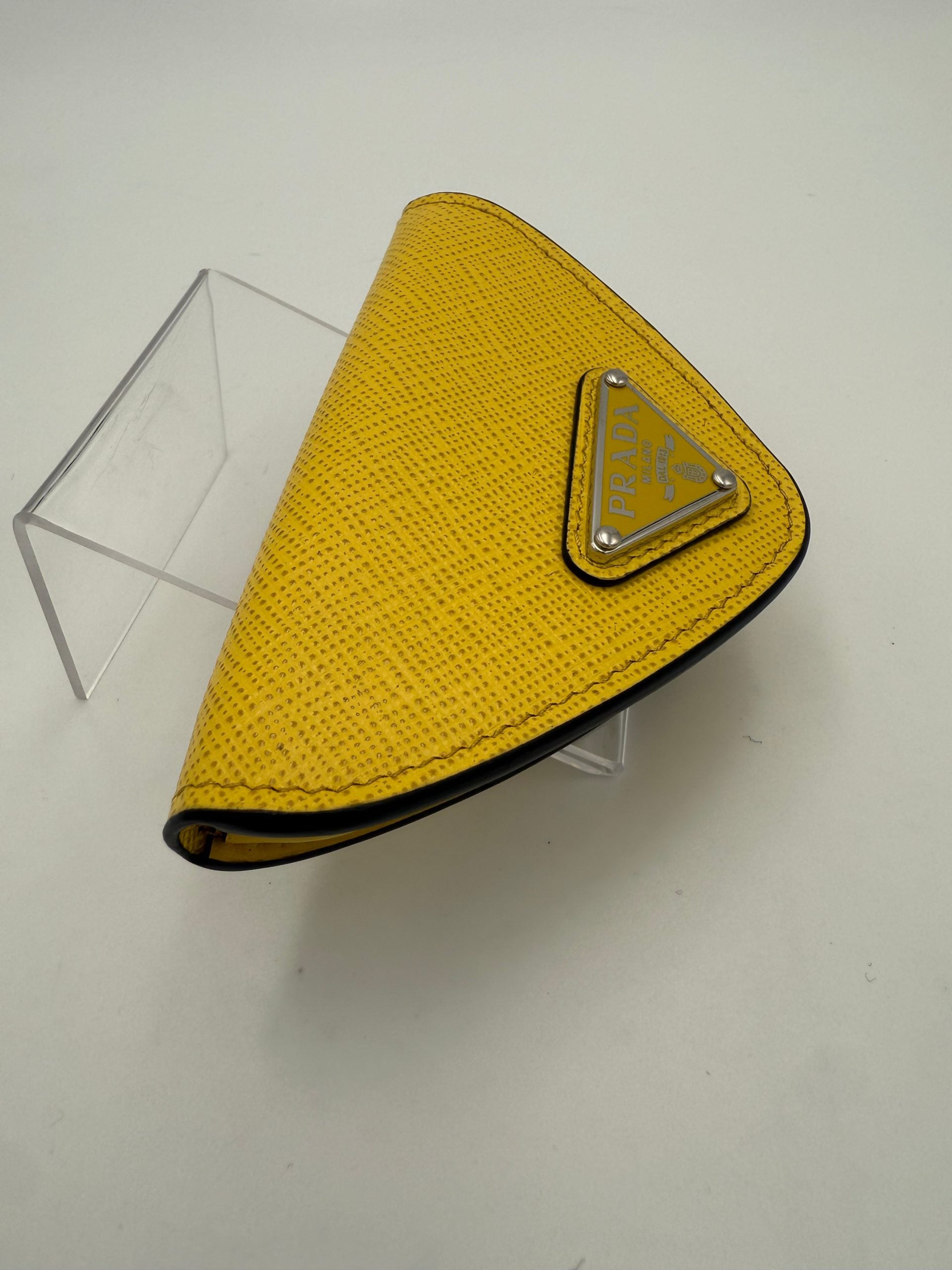 Prada PRADA Saffiano Yellow Coin Purse (Authentic Pre-Loved)