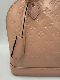 Louis Vuitton LOUIS VUITTON Alma MM Pink Patent Monogram Handbag (Authentic Pre-Loved)