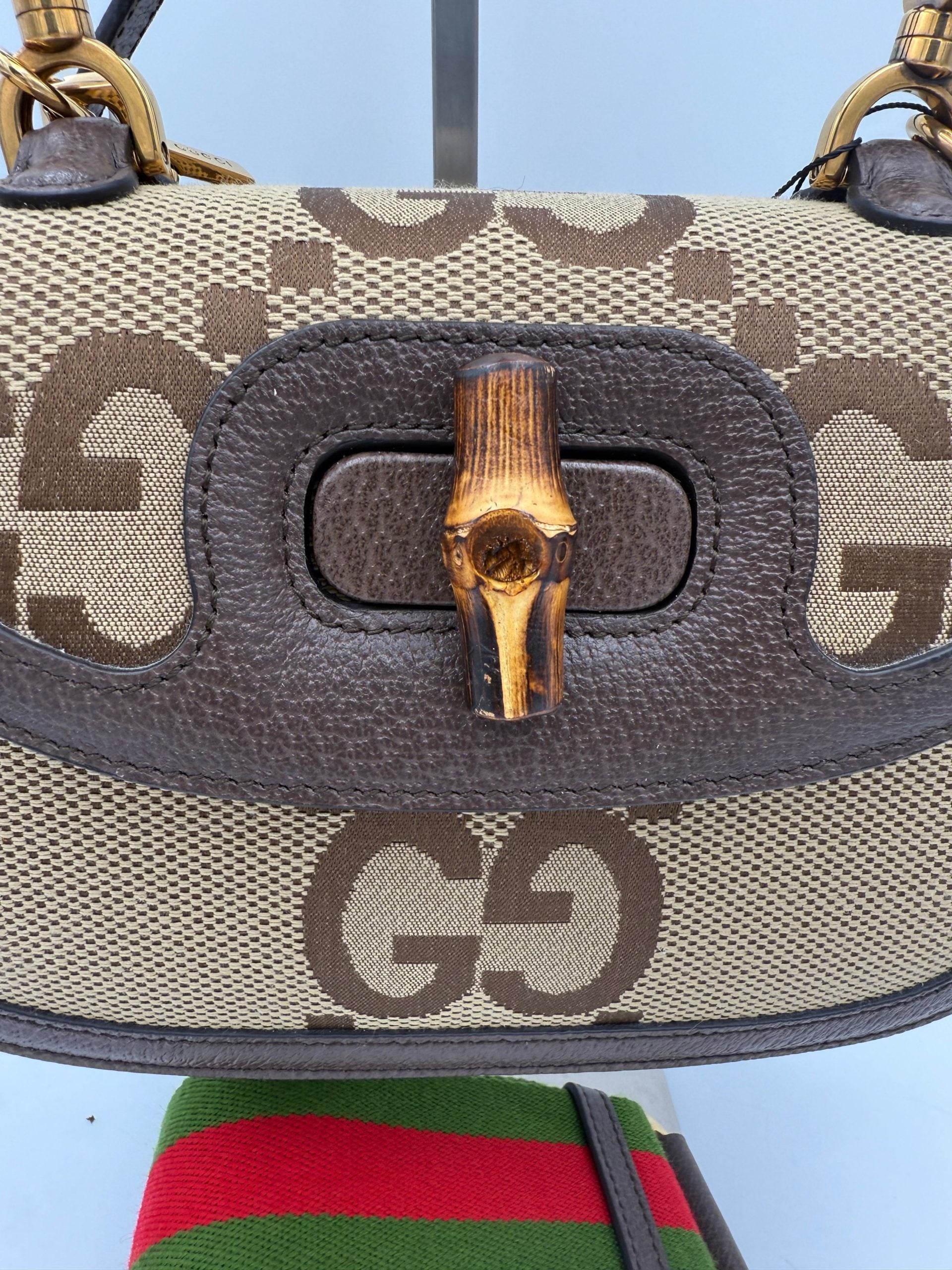 Gucci GUCCI BAMBOO 1947 GG Canvas Women's Handbag (Authentic Pre-Loved)