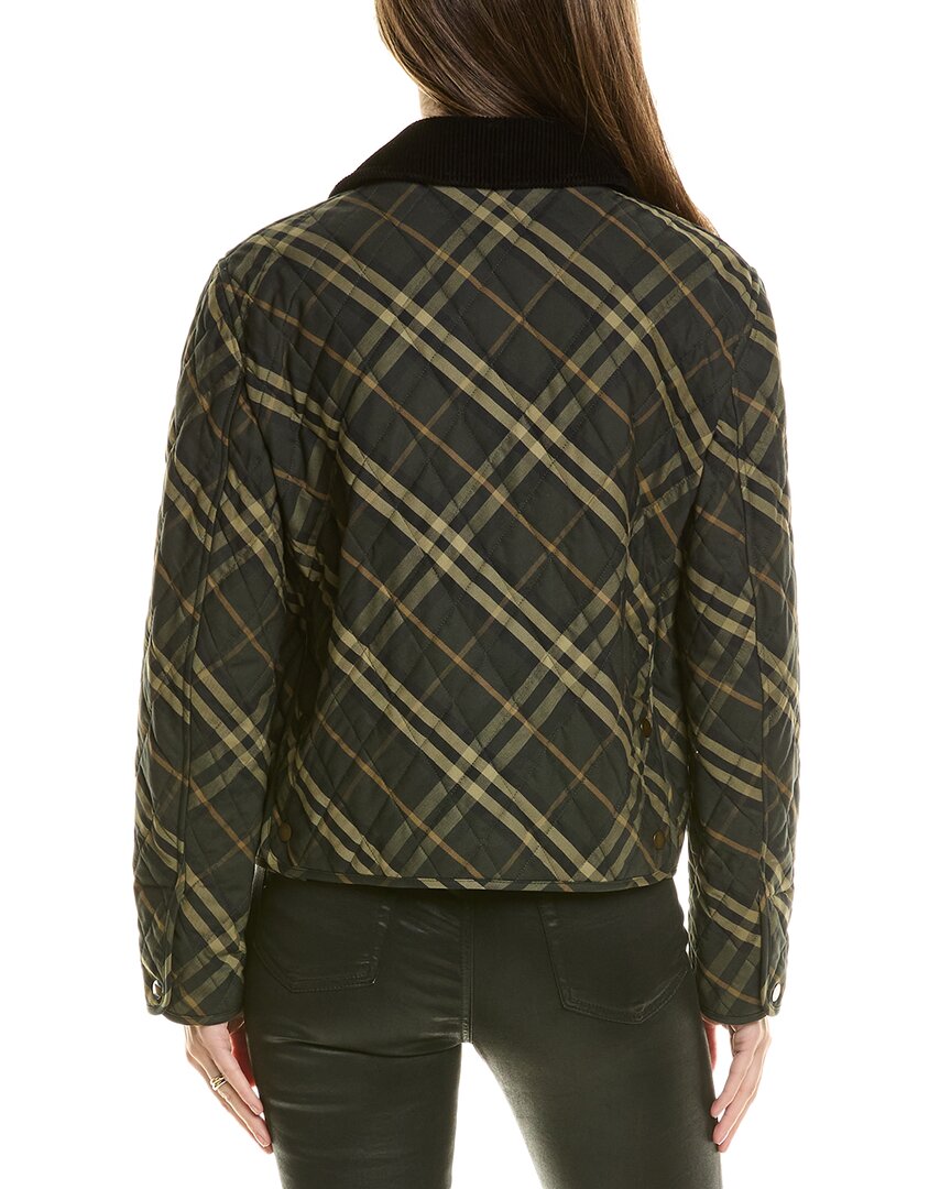 Burberry Cropped Check Quilted Barn Jacket – Bluefly