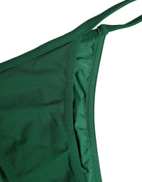 Dolce & Gabbana Green Nylon Bottom Beachwear Bikini Women's Swimwear