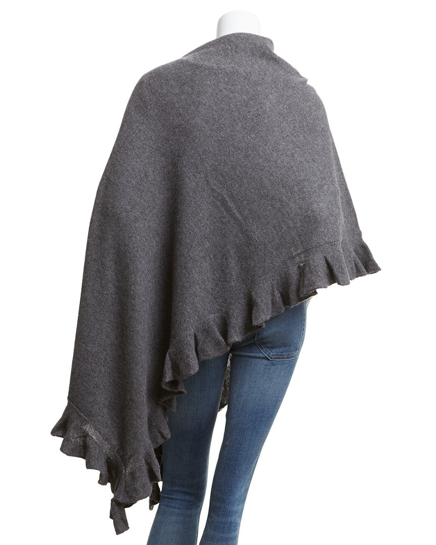 Hannah Rose Ruffle Cashmere Topper
