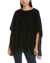 Forte Cashmere Fringe Cashmere Poncho