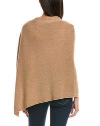 Forte Cashmere Rib Trim Cashmere Poncho