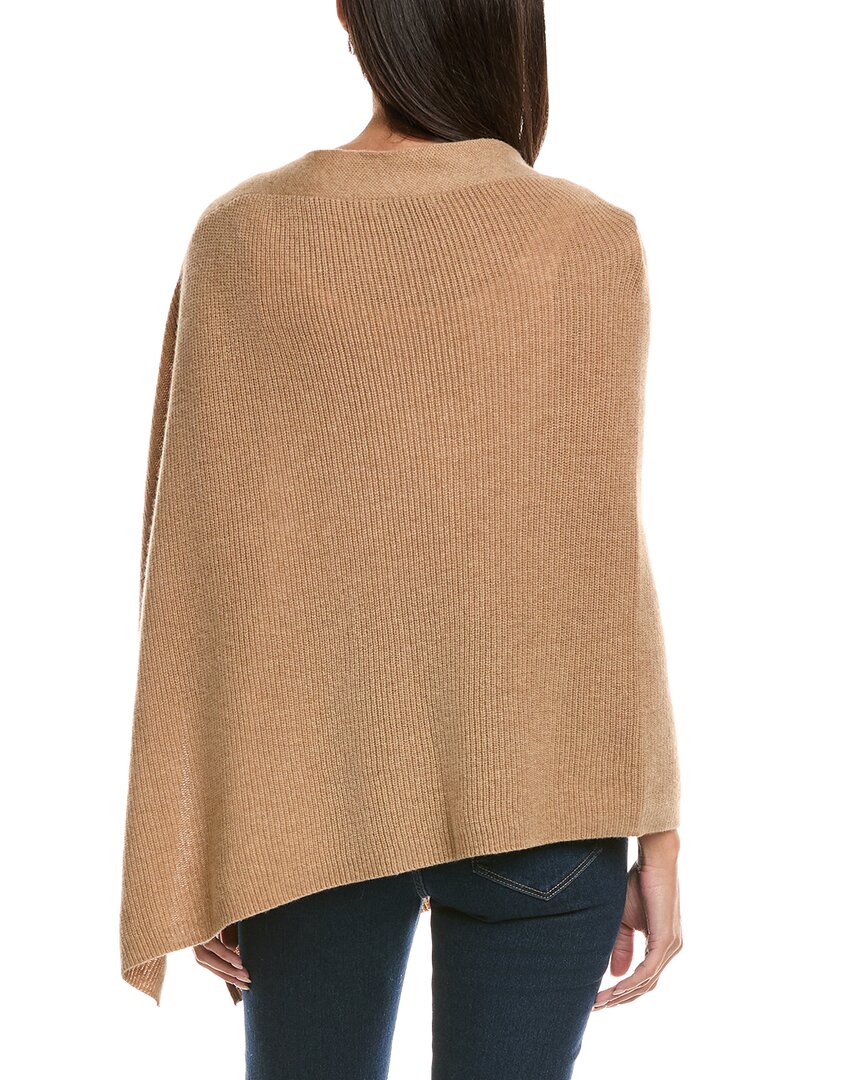 Forte Cashmere Rib Trim Cashmere Poncho