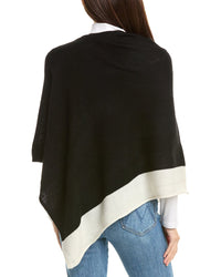 Forte Cashmere Border Stripe Cashmere Poncho