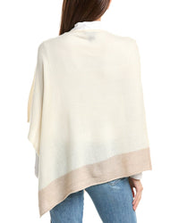 Forte Cashmere Border Stripe Cashmere Poncho