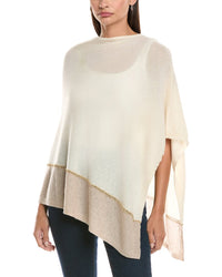 Forte Cashmere Lurex Stripe Cashmere Poncho