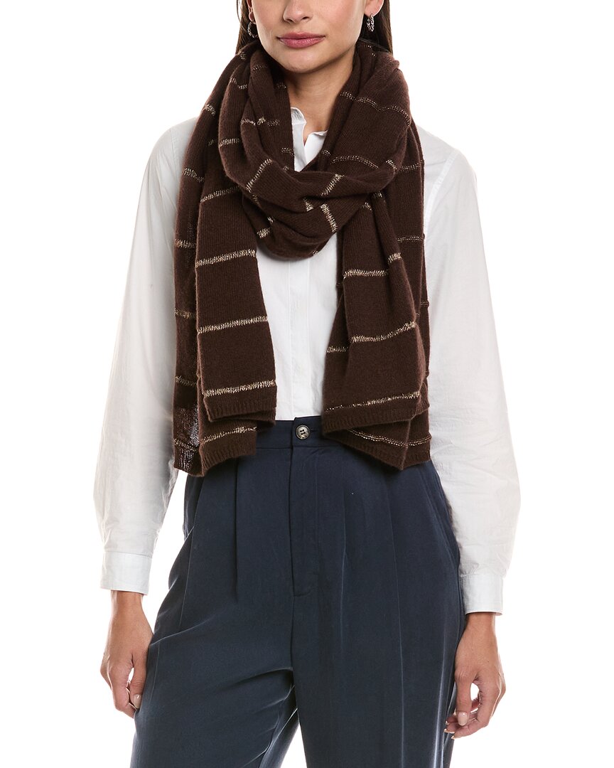 Forte Cashmere Lurex Stripe Cashmere Wrap