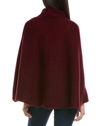 Forte Cashmere Circular Rib Cashmere & Wool-Blend Poncho