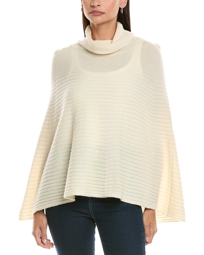 Forte Cashmere Circular Rib Cashmere & Wool-Blend Poncho