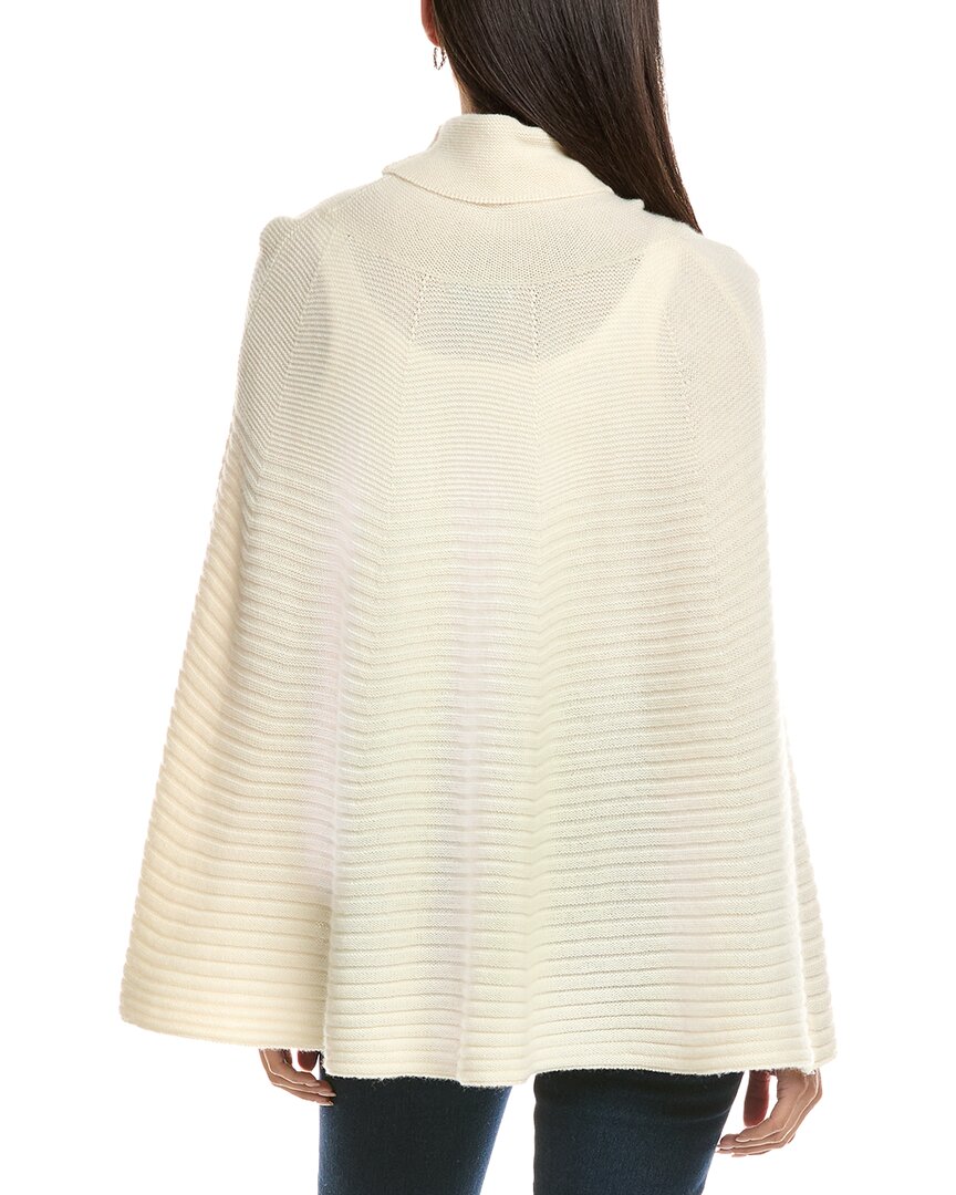 Forte Cashmere Circular Rib Cashmere & Wool-Blend Poncho