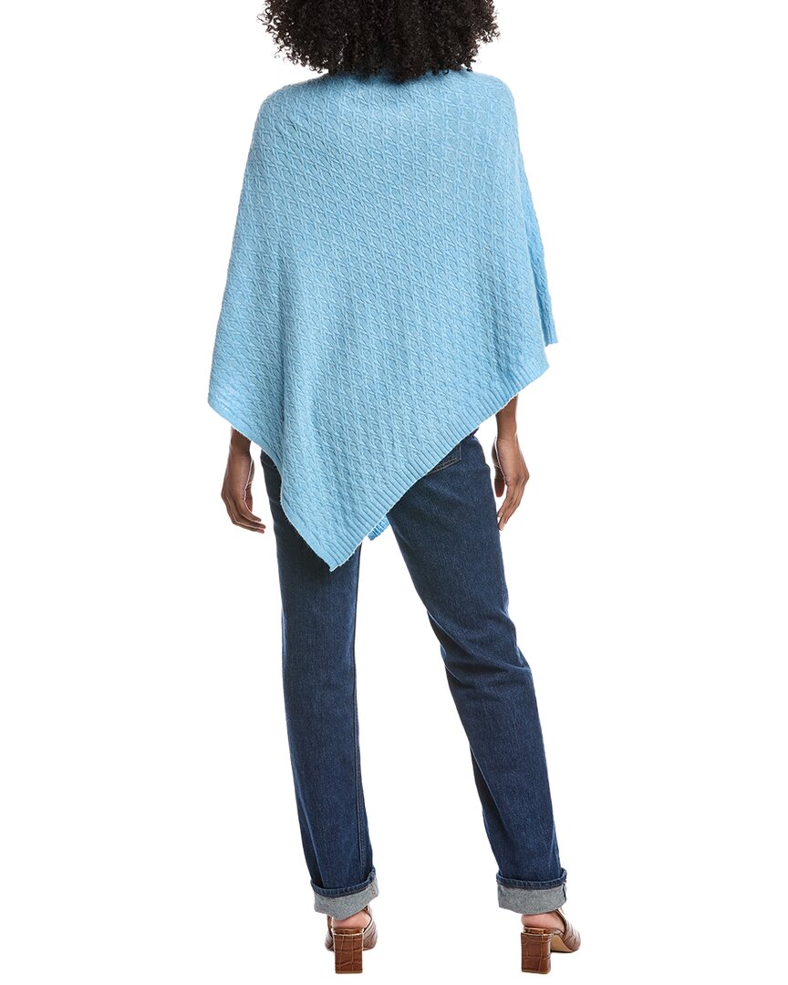 Forte Cashmere Luxe Cable T-Neck Cashmere Poncho