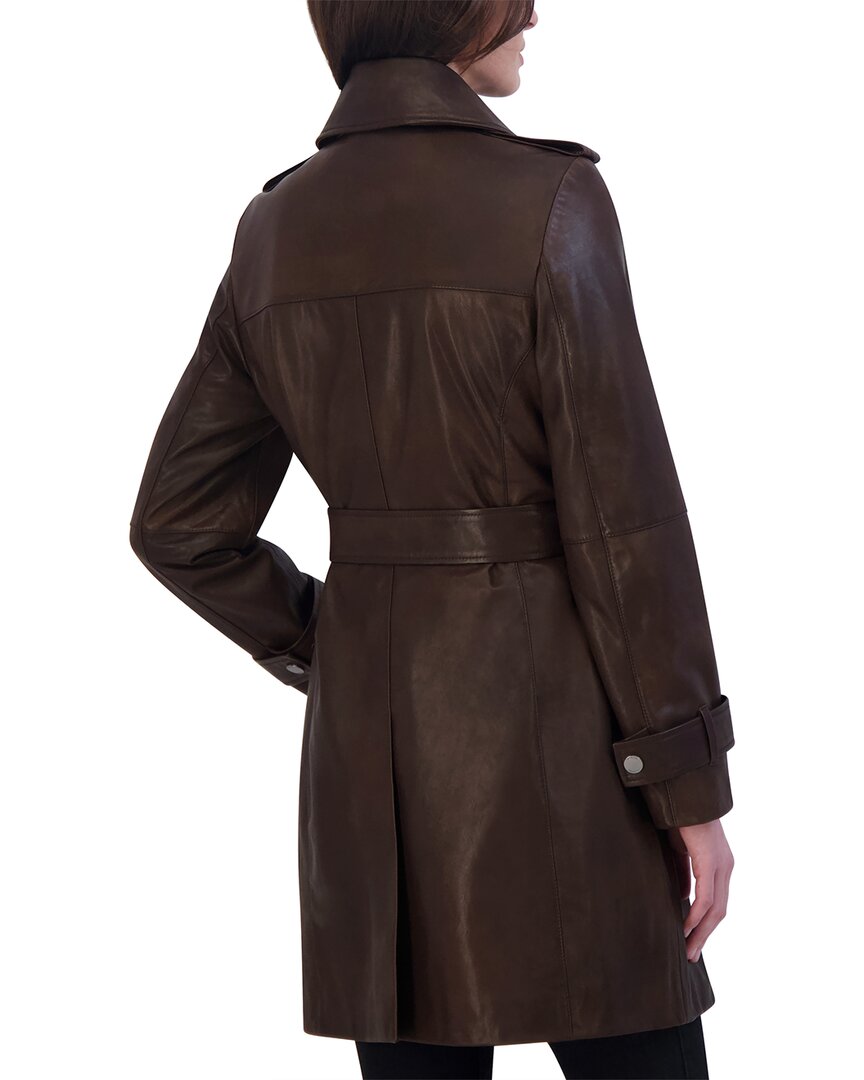 Tahari Tahari Natalie Medium Leather Trench Coat