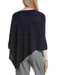 Sofiacashmere Reverse Jersey Sequin Wool & Cashmere-Blend Poncho