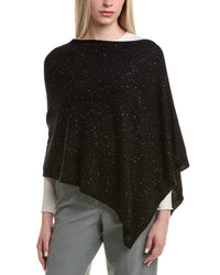 Sofiacashmere Reverse Jersey Sequin Wool & Cashmere-Blend Poncho