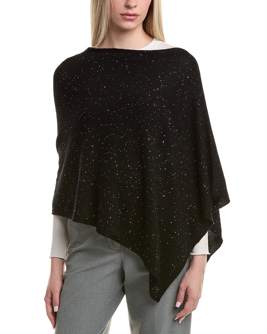 Sofiacashmere Reverse Jersey Sequin Wool & Cashmere-Blend Poncho