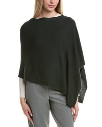 Sofiacashmere Jersey Solid Wool & Cashmere-Blend Poncho
