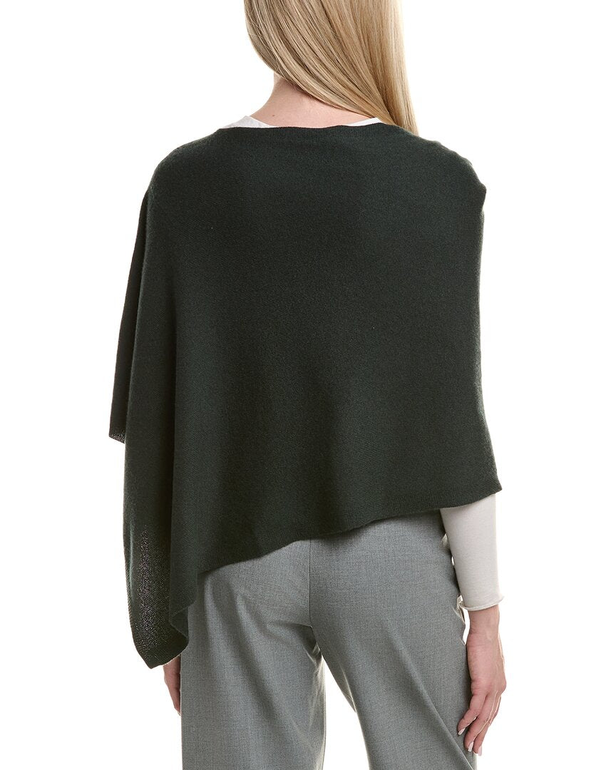 Sofiacashmere Jersey Solid Wool & Cashmere-Blend Poncho