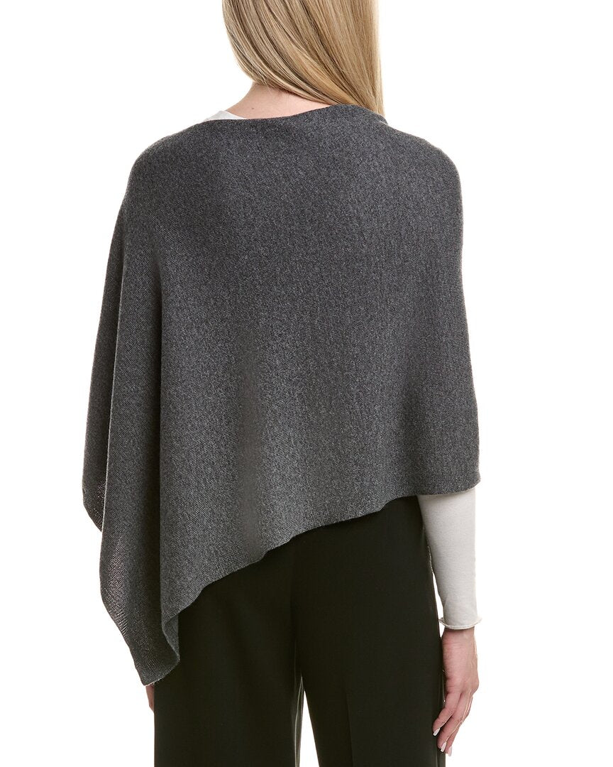 Sofiacashmere Jersey Solid Wool & Cashmere-Blend Poncho