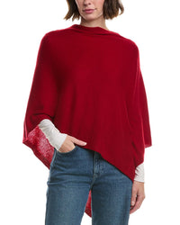 Sofia Cashmere Sofiacashmere Jersey Solid Wool & Cashmere-Blend Poncho