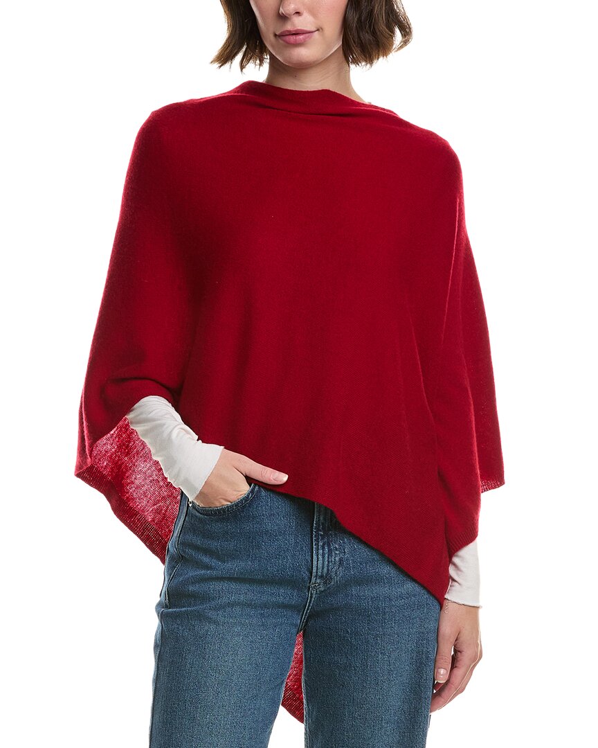 Sofia Cashmere Sofiacashmere Jersey Solid Wool & Cashmere-Blend Poncho
