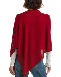 Sofia Cashmere Sofiacashmere Jersey Solid Wool & Cashmere-Blend Poncho