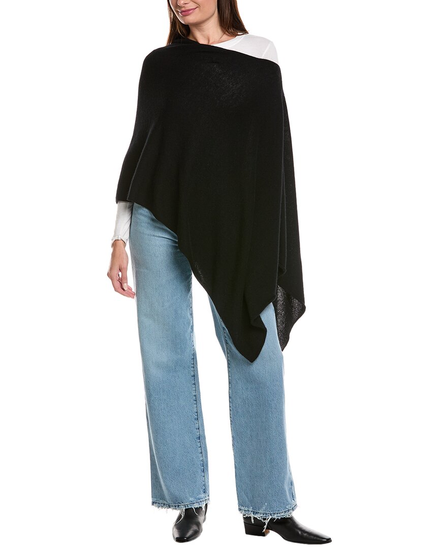 Amicale Cashmere Jersey Asymmetrical Cashmere Poncho