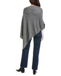 Amicale Cashmere Jersey Asymmetrical Cashmere Poncho