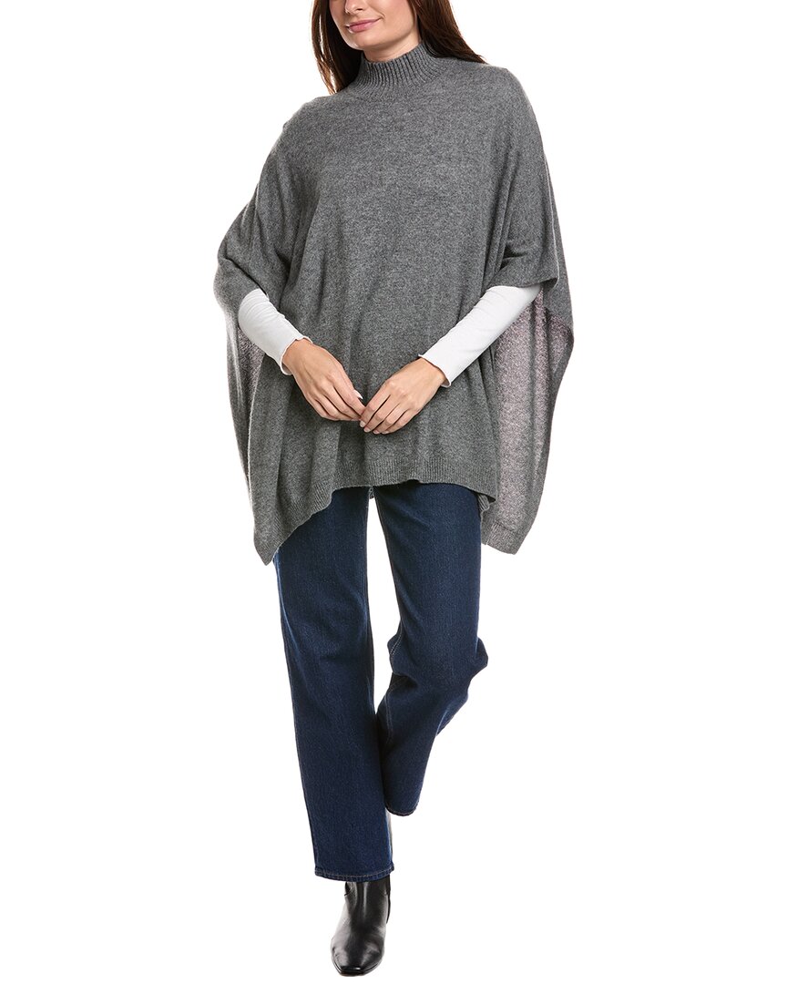 Amicale Cashmere Knit Funnel Neck Cashmere Poncho