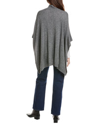 Amicale Cashmere Knit Funnel Neck Cashmere Poncho