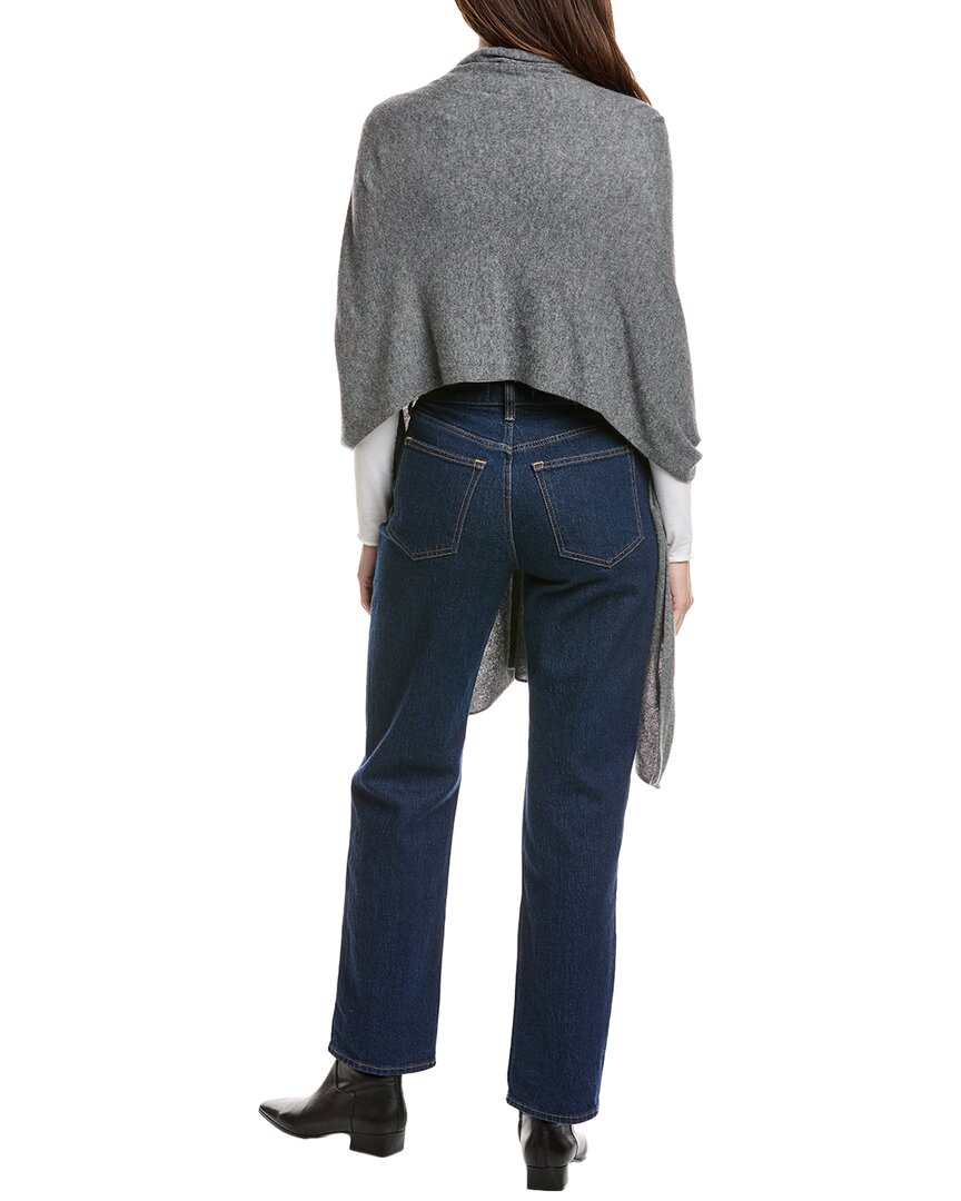Amicale Cashmere Button Shoulder Cashmere Poncho