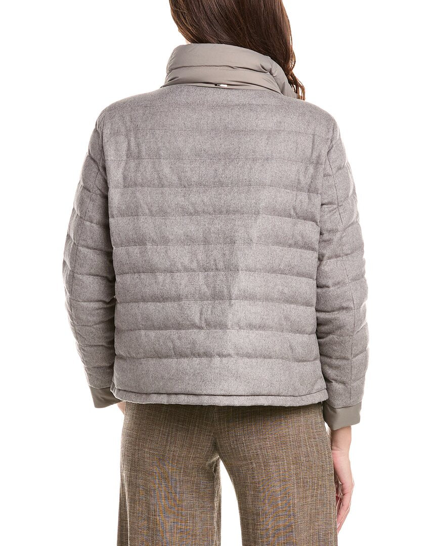 Herno Silk & Cashmere-Blend Quilted Down Jacket