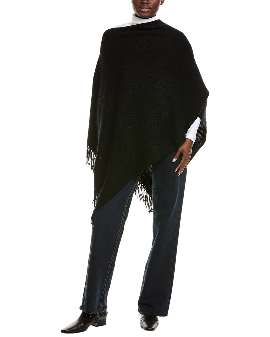 Hannah Rose Shaker Stitch Fringe Wool & Cashmere-Blend Topper