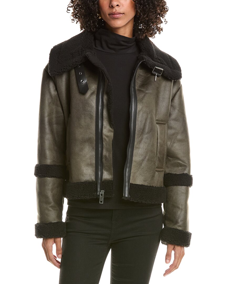 Frye Frye Faux Shearling Aviator Jacket