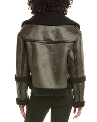 Frye Frye Faux Shearling Aviator Jacket