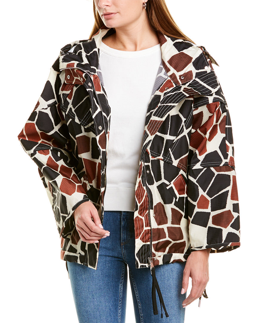 Moncler Hooded Jacket Brown Multi 0