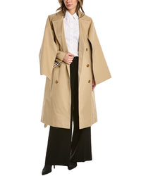Burberry Gabardine Trench Coat Beige